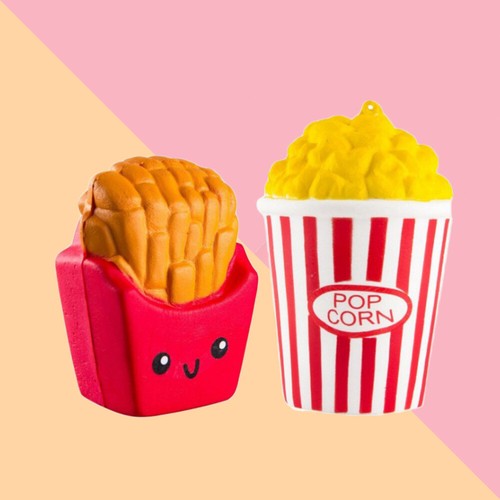 2 Stück langsam ansteigendes süßes Spielzeug Squeeze Stretch duftendes Popcorn - 第 3/12 張圖片