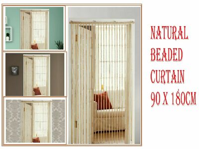 Natural Bamboo Beaded Door Curtain Hanging Summer Insect Fly