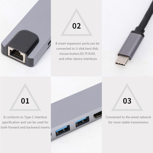 Type C Expansion Dock to Adapter HUB USB 3.0 Concentrator - 第 6/12 張圖片