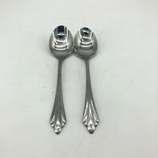 Reed & Barton SARAJEVO Stainless Soup Spoons Select Flatware B82WU Set of 2 