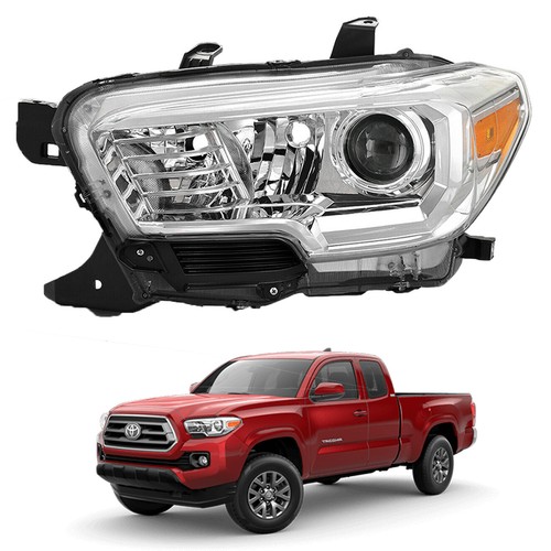 Black LED DRL Headlights For 2016-2022 Toyota Tacoma - Driver & Passenger Side