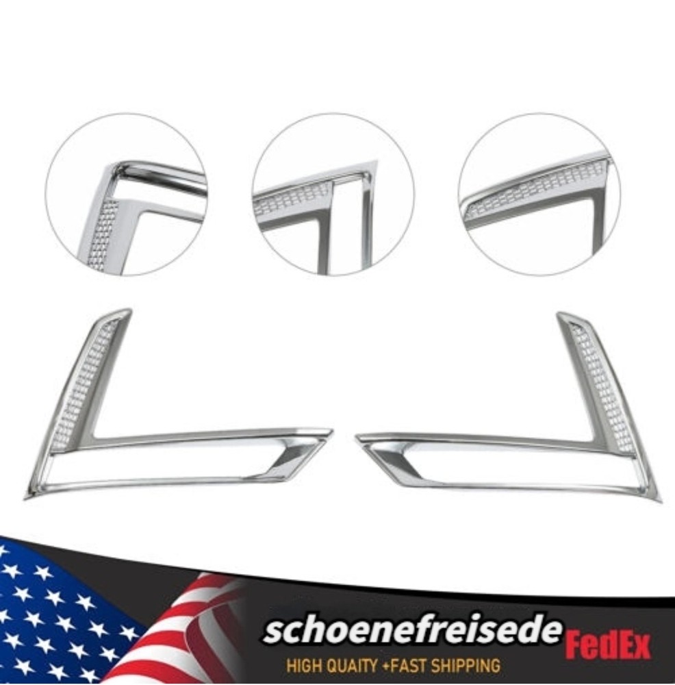 For 2023 Honda CRV CR-V 2Pcs Front Fog Light Cover Trims Accessories Chrome ABS