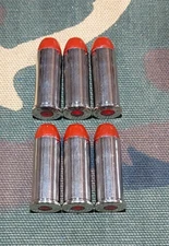 44 SPECIAL SNAP CAPS  SET OF 6, RED AND NICKEL, 200gr. WEIGHTED!!