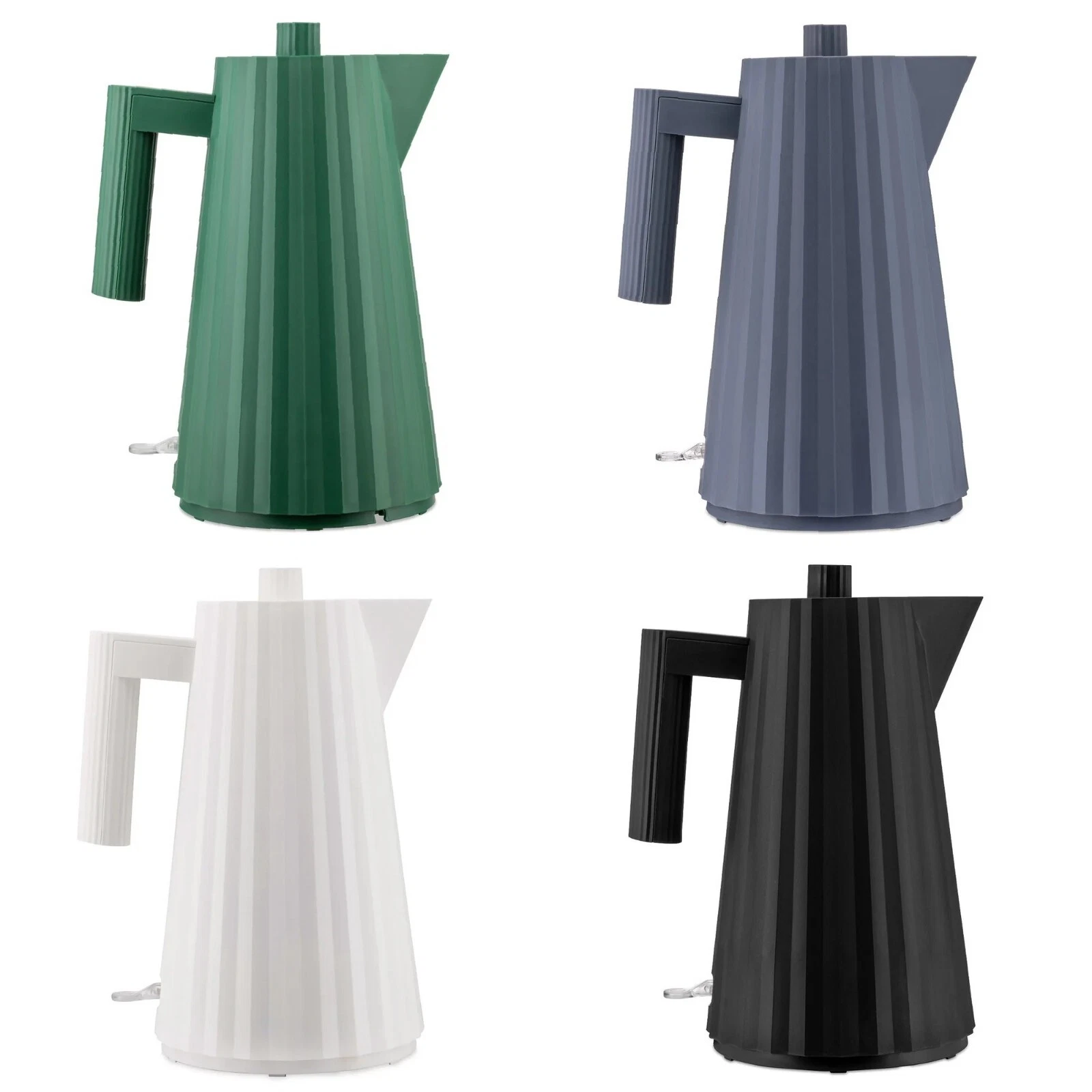 ALESSI Plissé Electric Kettle MDL06 UK Black White Green & Grey Available 170cl