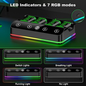 4 Pack 6200mWh Rechargeable Controller Battery Pack for Xbox Series X|S/Xbox One