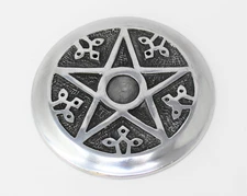 Aluminium 4.5" Incense Burner: Pentagram for Cones & Sticks (Pentacle, Altar)