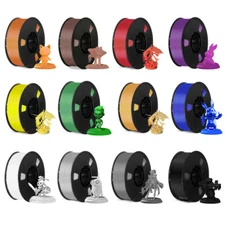 3D Printer Filament Materials 1.75 mm 2.4lb Smooth Silk Texture Spool Multicolor