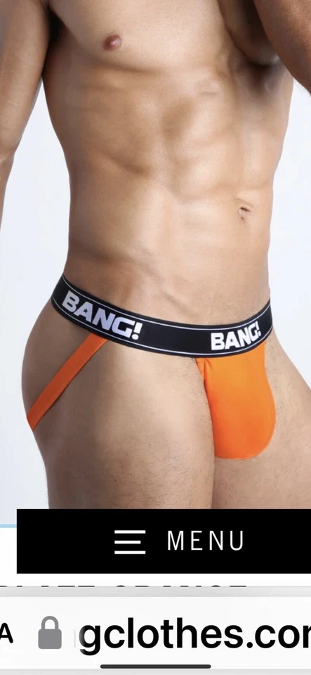 BLAZE NARANJA BANG MIAMI ALGODÓN JOCKSTRAP ROPA INTERIOR SEXY GAMA ALTA XL Foto 3 de 4