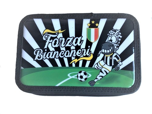 ✔️ ASTUCCIO JUVE BIANCONERI- 3 ZIP - Completo di colori, matite, penne! ⭐⭐⭐⭐⭐ - Foto 2 di 4