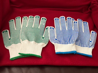 New - Unbranded Green & Blue Gardening Gloves - Set of 2 - One Size Cloth