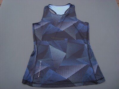 Crivit Running Sport Top Shirt Damen Sportshirt Gr. S 36/38 Muster blau schwarz