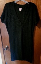 Mossimo Black Short Sleeve Sweater Dress XXL