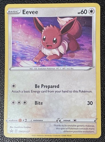 Eevee Holo Price Pokemon Eevee SWSH127 Black Star Promo Card - Single Cosmic Holo Trading Card Pokemon Card Eevee Holo Price Pokemon Eevee SWSH127 Black Star Promo Card - Single Cosmic Holo Trading Card Pokemon Card