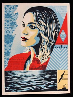 SHEPARD FAIREY Environmental Justice 2024 Siebdruck SIGNIERT OBEY GIANT