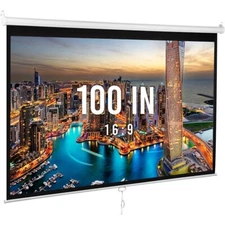 100" Motorized Projector Screen - Indoor And Outdoor Movies Screen 100 Inch