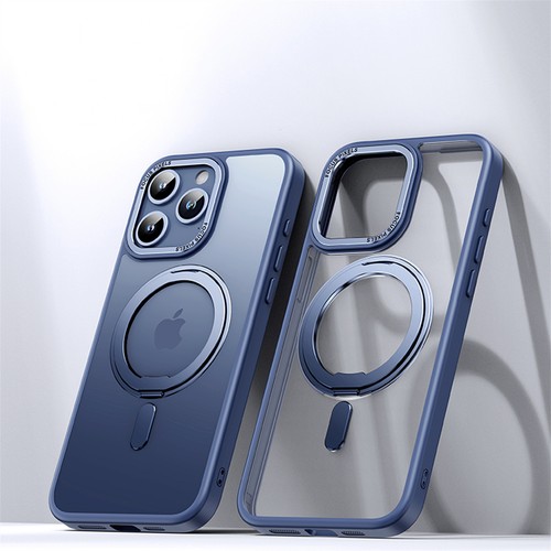 For iPhone 16 Pro Max/16 Pro/15+Slim Mag Safe 360°Rotation Ring Stand Case Cover - Picture 13 of 18