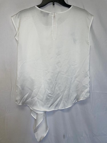 MSRP $315 Theory Women's Keyhole Ruffle Tank Top Size Large (DEFECTS) - Picture 4 of 4