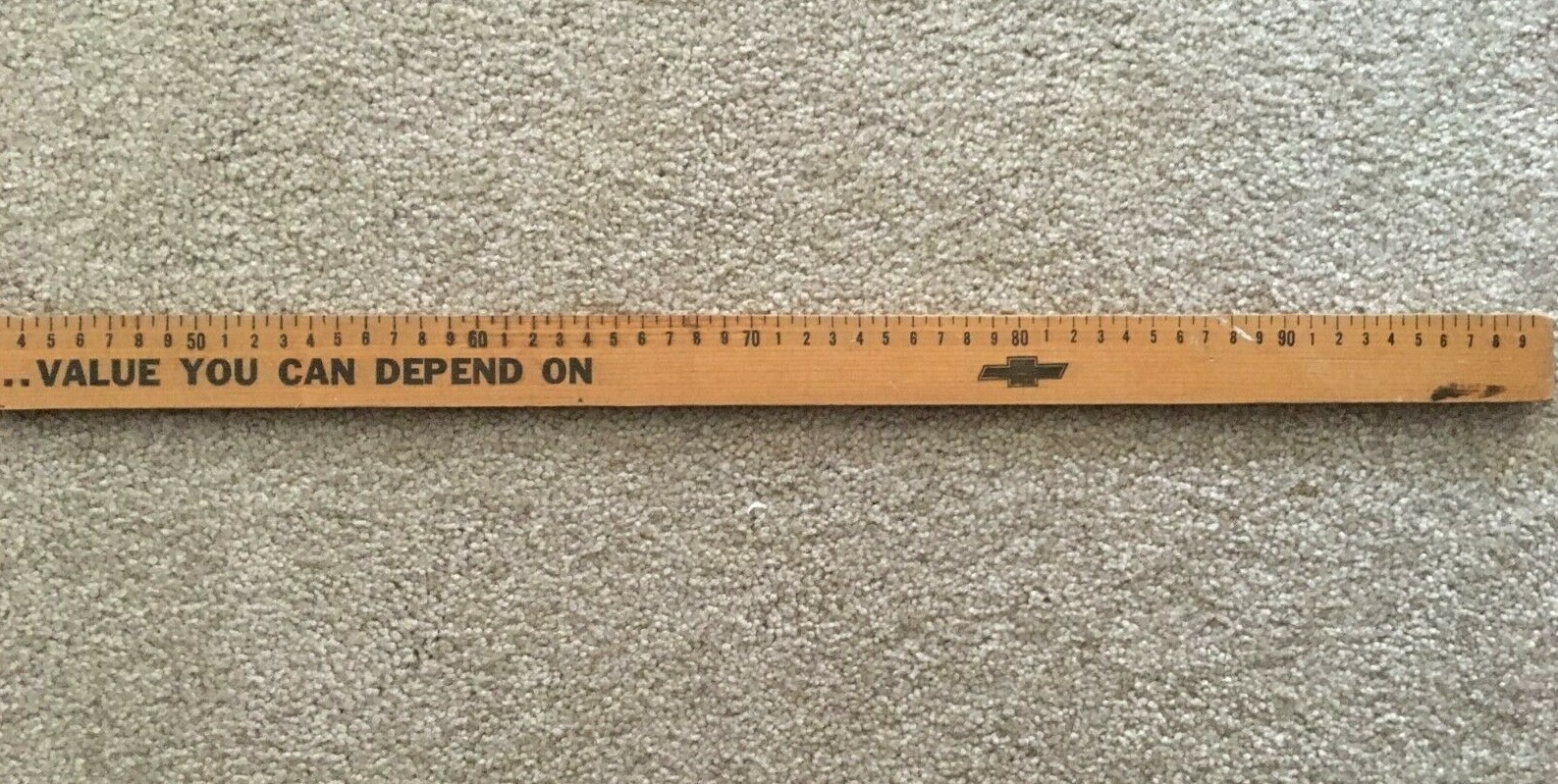 Vintage Damascus Motors Chevy Chevrolet Damascus MD Wood Yardstick