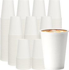 12 Oz 300 Pack Disposable Paper Coffee Cups, Hot Paper Cups, Thickened Leak-F...