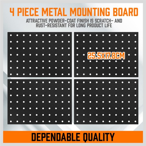 127Pc Pegboard Hooks Set Storage Baskets Organizer Hanger Inc. 4 Small Peg Board - Picture 8 of 11