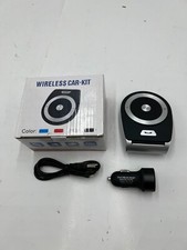 Wireless Bluetooth Speakerphone with Dual USB Car Charger, Black