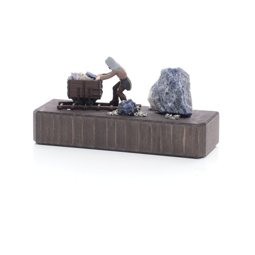 Miniature Mine Base Sliding Gate with Gemstone Colorful WxHxD 7.5x13x4.5cm NEW - Picture 2 of 2