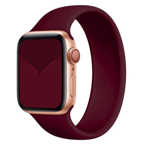 Silicone Strap For Apple Watch Series Ultra 9 8 7 6 5 4 38-49mm Solo Loop Band - Picture 35 of 48