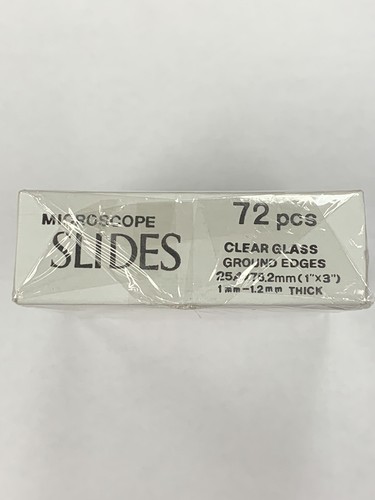 Box Of 72 Microscope Slides Ground Edges 25.4x76.2mm (1”x3”) 1mm-1.2mm Thick - Picture 2 of 4