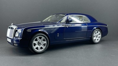 1/18 Kyosho Rolls-Royce Phantom Coupe (Peacock Blue) with Gold Lining Neu Selten