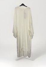 Roland Mouret Petra Texture Viscose Drape Pockets. Asymmetric Hem Dress, White M