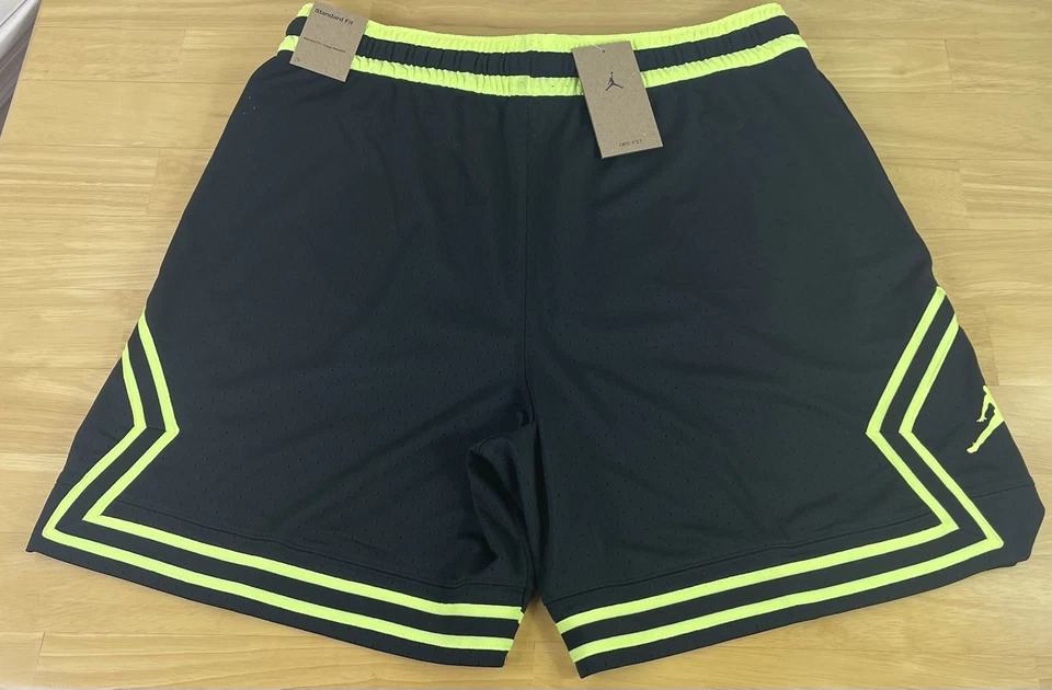 Nike Air Jordan Sport Diamond Dri-Fit Black/Volt Shorts - FV8612-010 - Men’s XL Foto 3 de 4