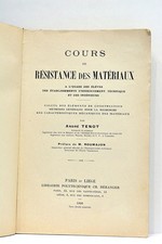 TENOT COURS DE RÉSISTANCE DES