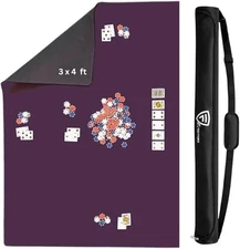 Feltectors  Board Game Mat for 36 x 48 Inch Tables, Poker Table Cover -Burgundy