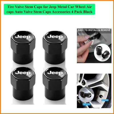 Tire Valve Stem Caps for Jeep Metal Car Wheel Air caps Auto Valve Stem Caps A...