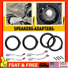 Car 4 Door Speaker Harness Wire Adapter Spacer Rings For Honda Accord 2010-2017