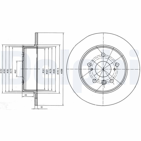 2X Delphi Bremsscheibe BG4156 FüR Lexus-image