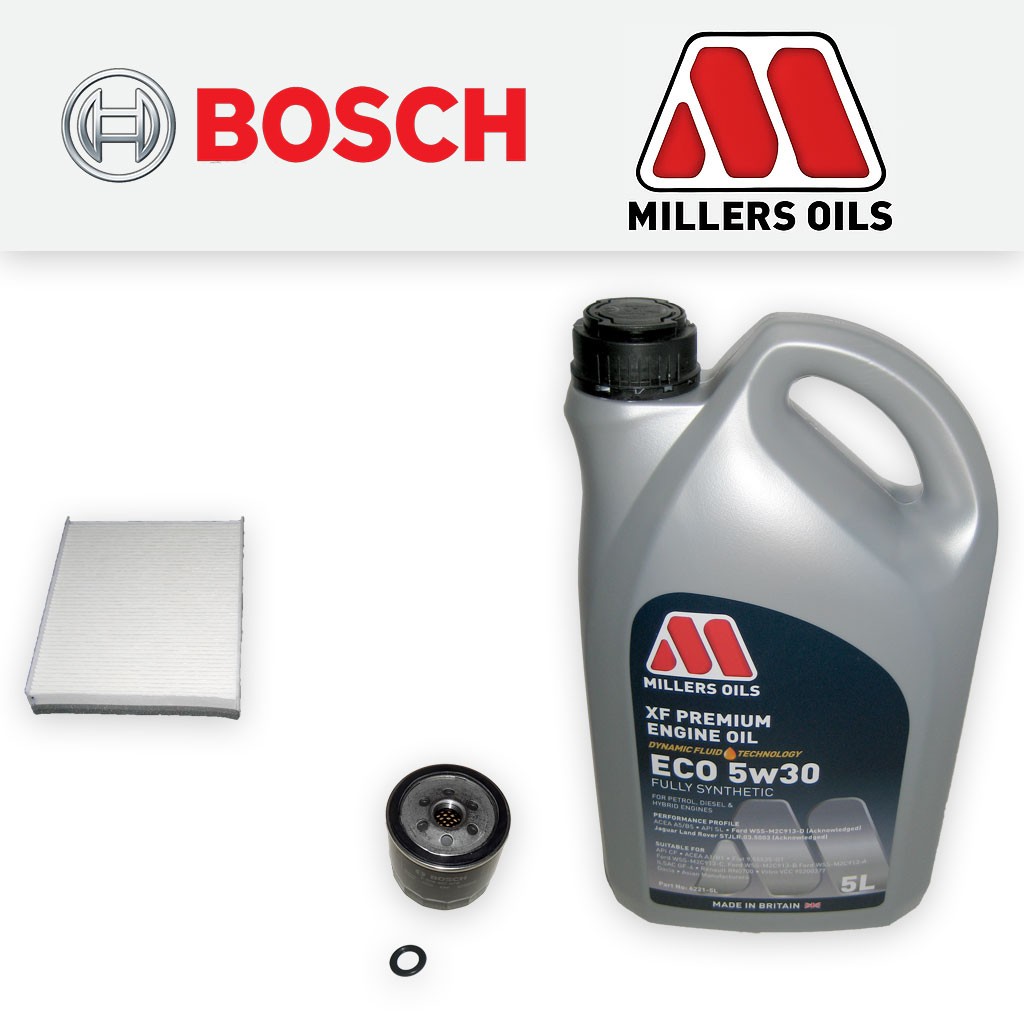 SERVICE KIT for FORD FOCUS MK3 1.6 TI-VCT OIL CABIN FILTERS +XF OIL (2010-2012)