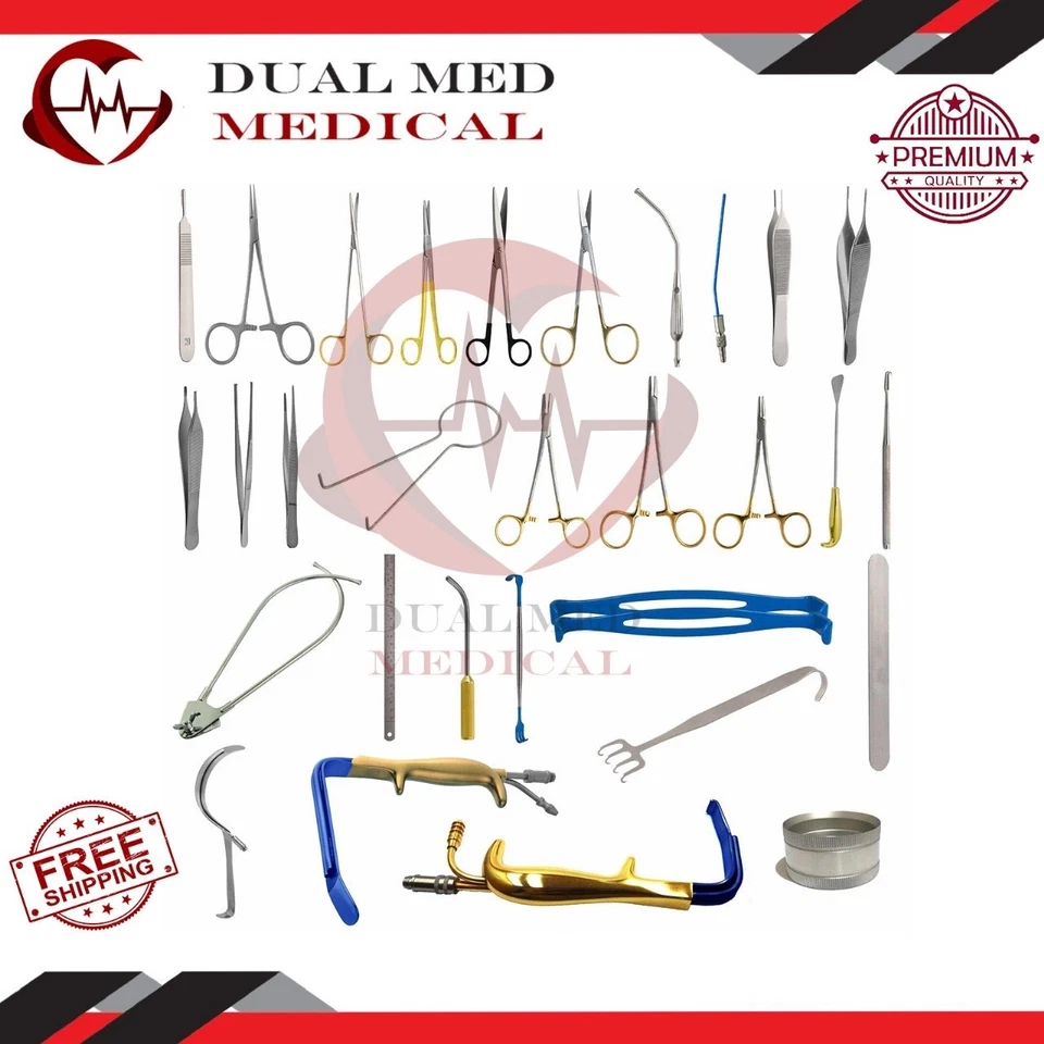 32 peças conjunto de aumento de mama, cirurgia plástica, instrumentos cirúrgicos - Imagem 4 de 4