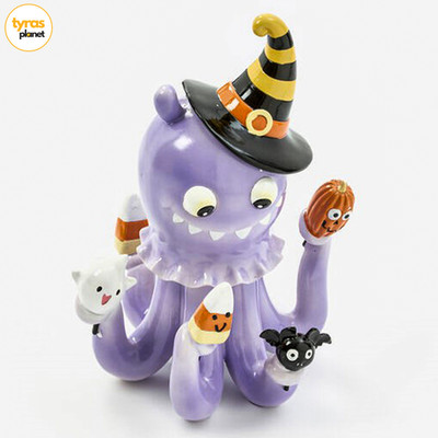 GHOULISH Halloween Coastal Octopus Ghosts Pumpkins Candy Corn Legs NEW 16''