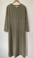 Vintage Eddie Bauer Green Floral Maxi Dress XL Cottagecore Grunge Earthy Prairie