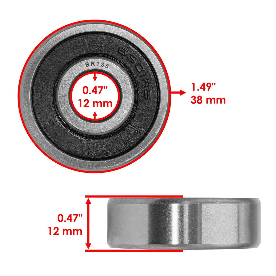 Kit de sellos de rodamientos de bolas de rueda trasera para Kawasaki Kd80 1976-1985 1987 Foto 2 de 4