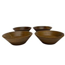 The Original Walnut Bowl Factory Store Set of 4 Salad Bowls 6" Made in USA