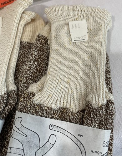 Nelson Rockford rote Fersensocke Affe Elefant neu aus altem Lagerbestand 3 Paar und Richtung offene Packung - Bild 3 von 5