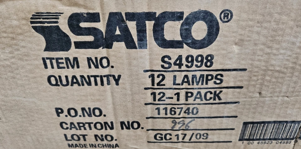 (12) Satco S4998 250 Watt R40 Red Heat Lamp Bulbs - CASE of 12 - Image 2 of 3