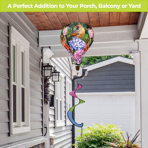 Briarwood Lane Perched Cardinals Hot Air Balloon Spinner - 第 4/5 張圖片