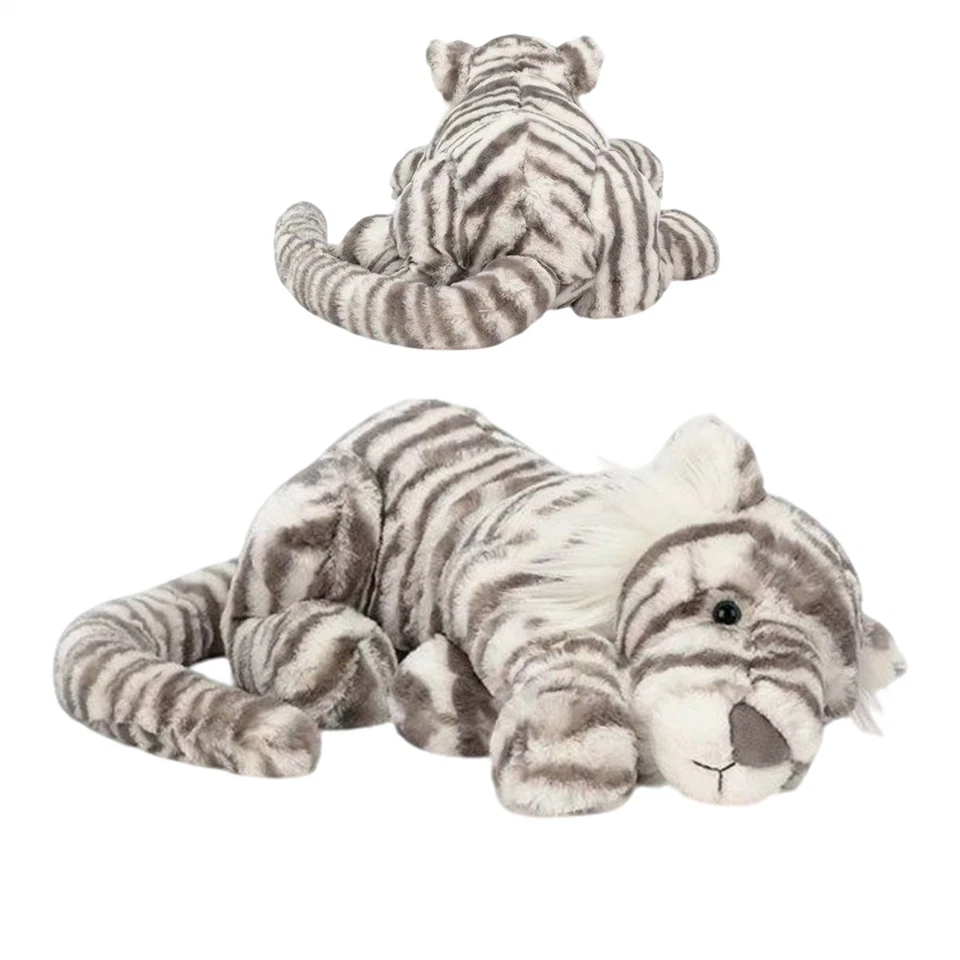 J ellycat Large Sacha Snow Tiger Rare Retired Wild Cat Soft Toy Plush Realistic - Image 2 of 4