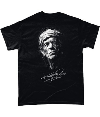 Keith Richards Autograph T Shirt  Mick Jagger Keef Brian Jones Rolling Stones