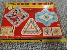 Vtg Kenners Super Spirograph Plus 1969 99% Complete Drawing Set Toy Pens Paper