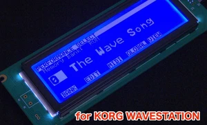 Korg Wavestation EX blue LED LCD Display Upgrade Plug-and-Play No Soldering