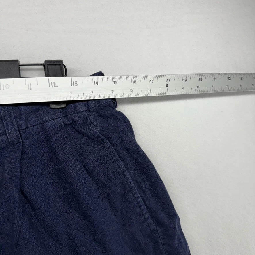 Pantalones Cortos Pussers Para Hombre 32 Azul Lino Azul Marino Preppy Ligero Isla De Colección y2k Foto 3 de 4